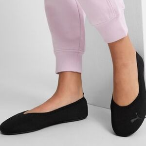 Puma Iliana Women's Slip-On Shoes Women's Black Ballet Ballerina Flats Size 8